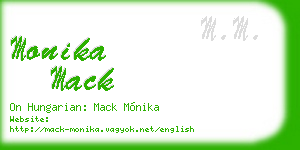 monika mack business card
